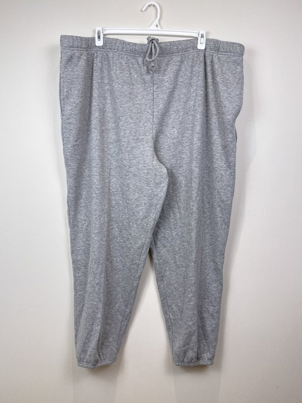 George Mens 3XL Heather Grey Fleece Jogger Sweatpants Elastic Drawstring Waist